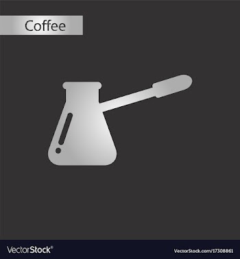 Black and white style coffee turk vector image