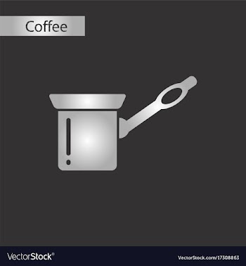 Black and white style coffee turk vector image