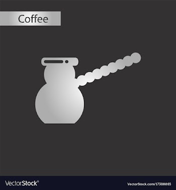 Black and white style coffee turk vector image