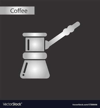 Black and white style coffee turk vector image