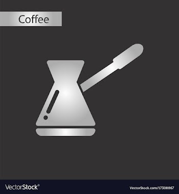 Black and white style coffee turk vector image