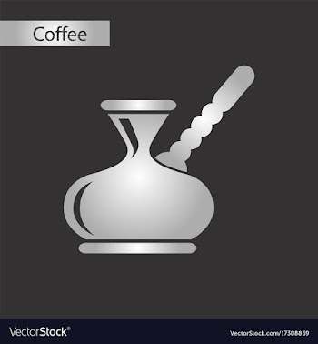 Black and white style coffee turk vector image