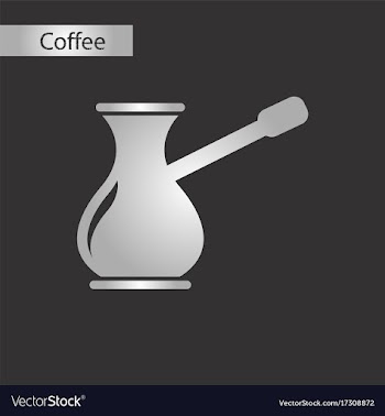 Black and white style coffee turk vector image
