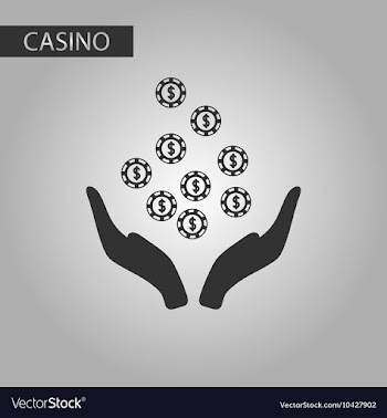 Black and white style coins in hand vector image
