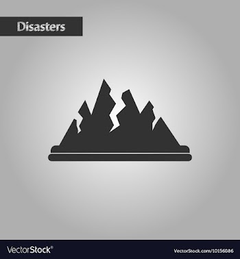 Black and white style cracks mountains vector image