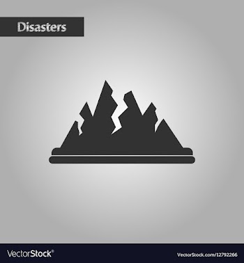 Black and white style cracks mountains vector image