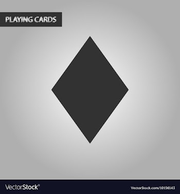Black and white style diamonds suit vector image