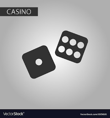 Black and white style dice lucky vector image