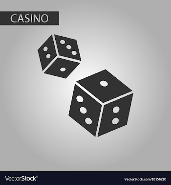 Black and white style dice lucky vector image