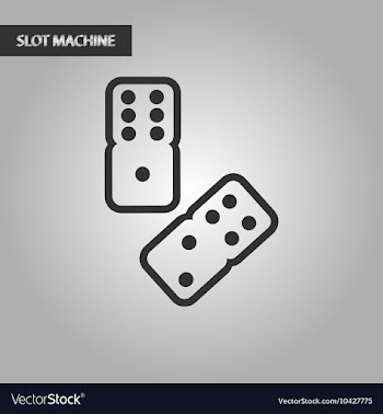 Black and white style dice lucky vector image