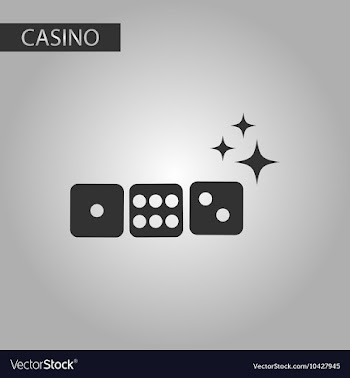 Black and white style dice lucky vector image
