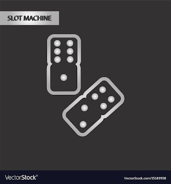 Black and white style dice lucky vector image