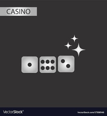 Black and white style dice lucky vector image