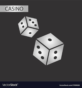 Black and white style dice lucky vector image