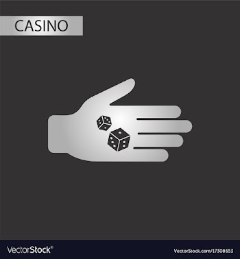 Black and white style dices in hand vector image