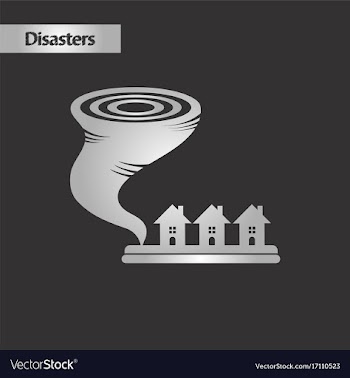 Black and white style disaster tornado vector image