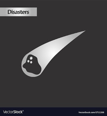 Black and white style falling meteorite vector image