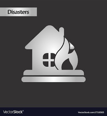 Black and white style fire house vector image