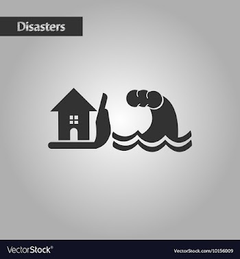 Black and white style flood house vector image
