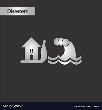 Black and white style flood house vector image