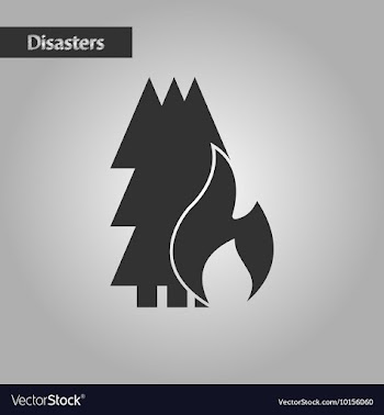 Black and white style forest fire vector image