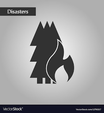 Black and white style forest fire vector image