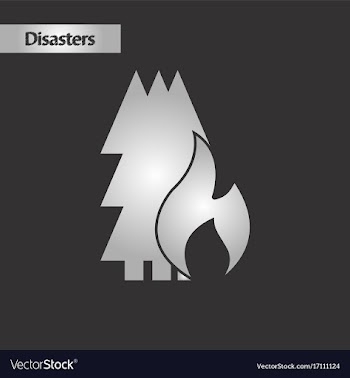 Black and white style forest fire vector image