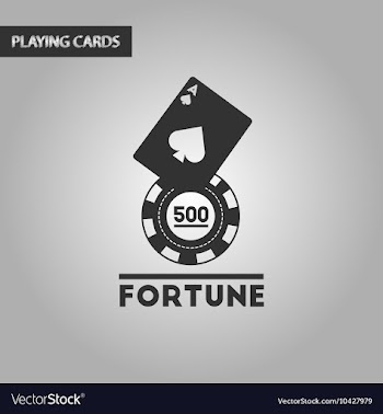 Black and white style Fortune chip card vector image