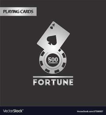 Black and white style fortune chip card vector image