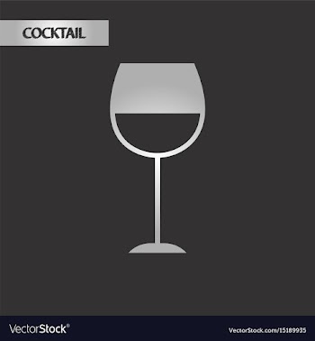 Black and white style glass wine vector image