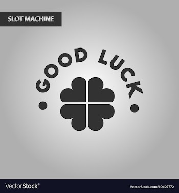 Black and white style good luck clover vector image