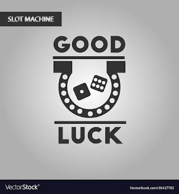 Black and white style good luck logo vector image