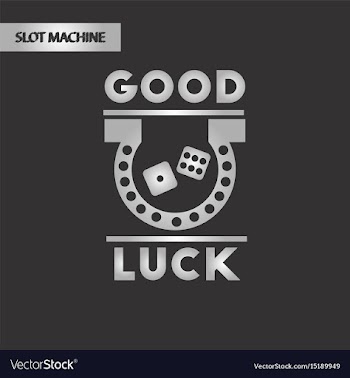 Black and white style good luck logo vector image
