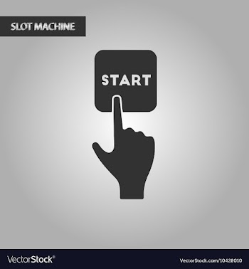 Black and white style hand button start vector image