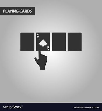 Black and white style hand playing cards vector image