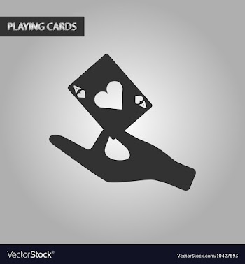 Black and white style hand playing cards vector image