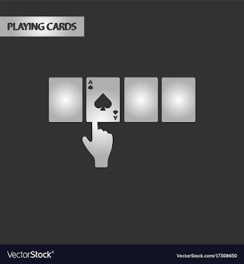 Black and white style hand playing cards vector image