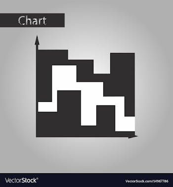 Black and white style icon 3d chart vector image