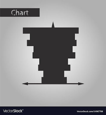 Black and white style icon 3d chart vector image