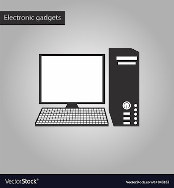 Black and white style icon a computer vector image