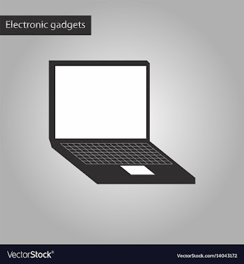 Black and white style icon a laptop vector image