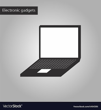 Black and white style icon a laptop vector image
