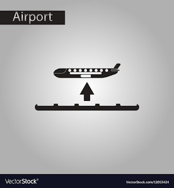 Black and white style icon airplane takeoff vector image