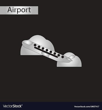 Black and white style icon airplane takeoff vector image