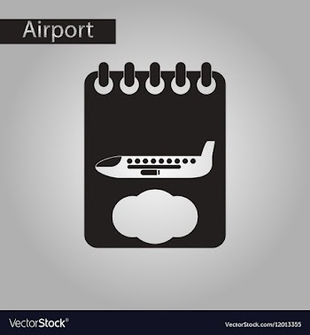Black and white style icon airplane timetable vector image