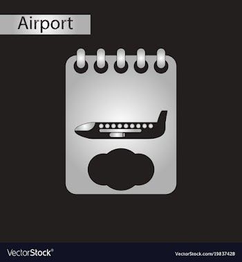 Black and white style icon airplane timetable vector image