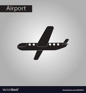 Black and white style icon airplane vector image