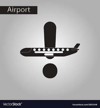 Black and white style icon airplane vector image