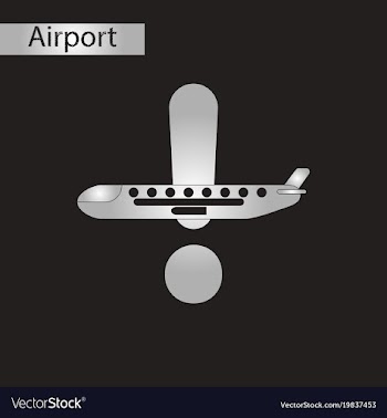 Black and white style icon airplane vector image