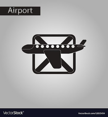 Black and white style icon airplanes flight banned vector image